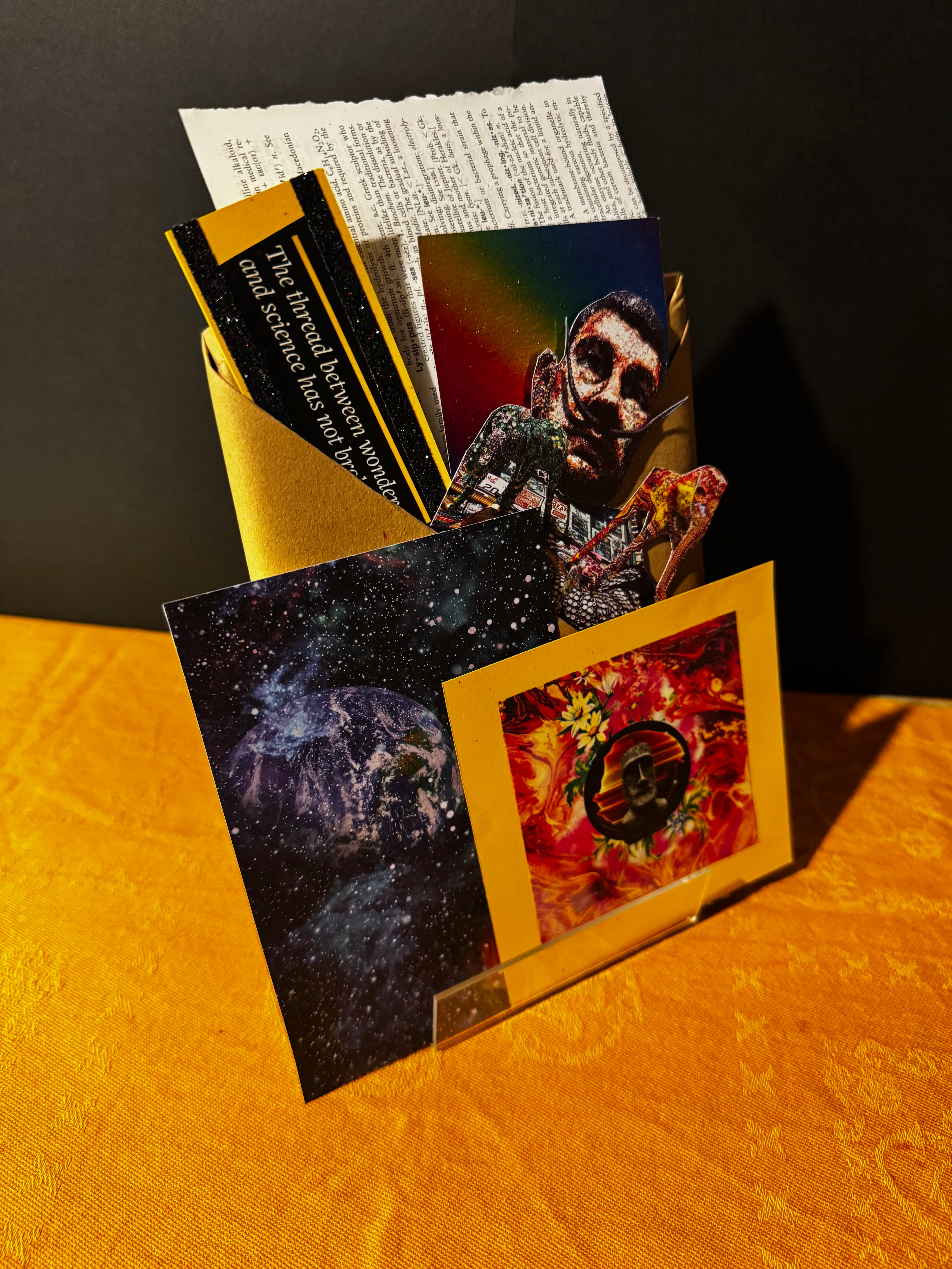 A secret book featuring psychedelic items