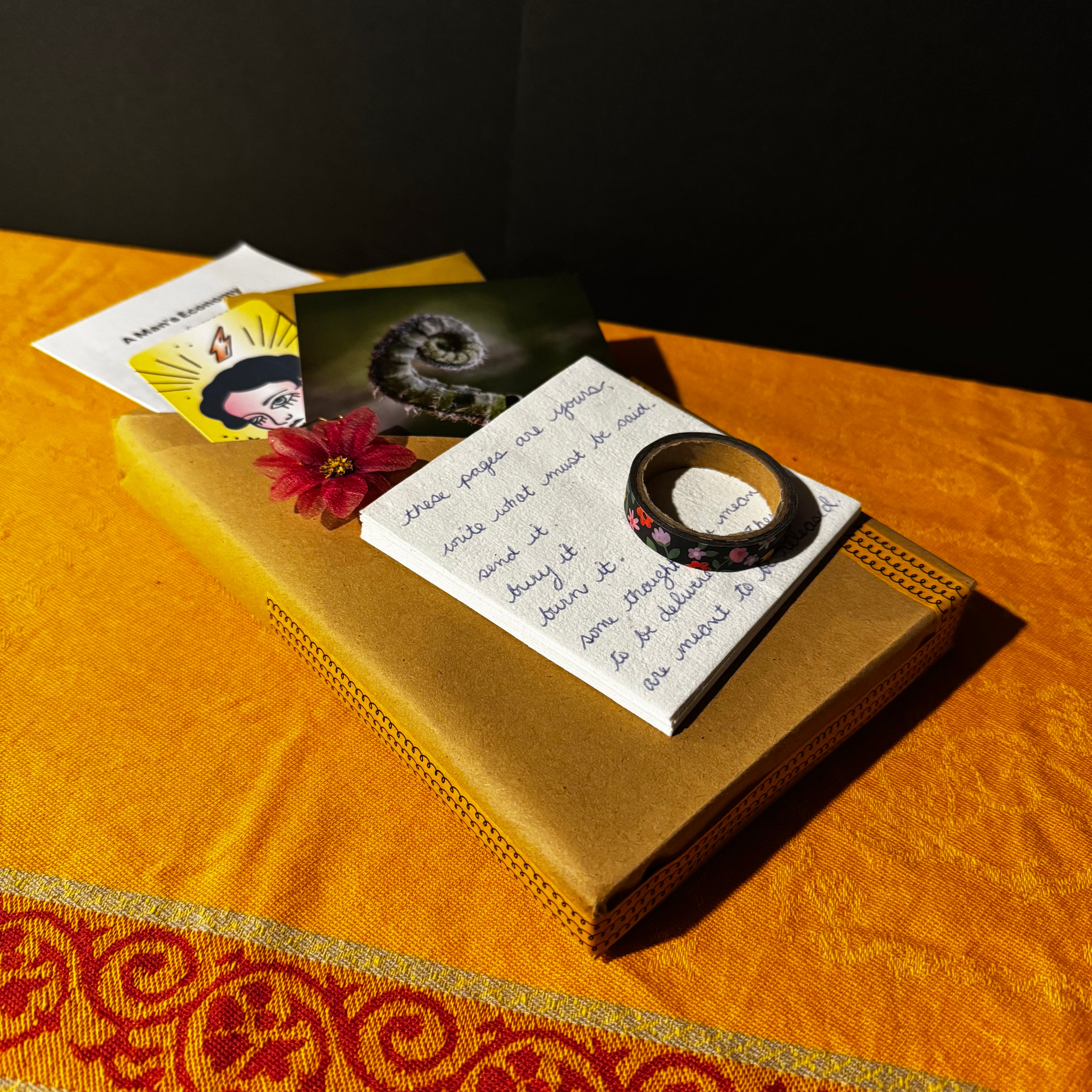 A secret book featuring floral items