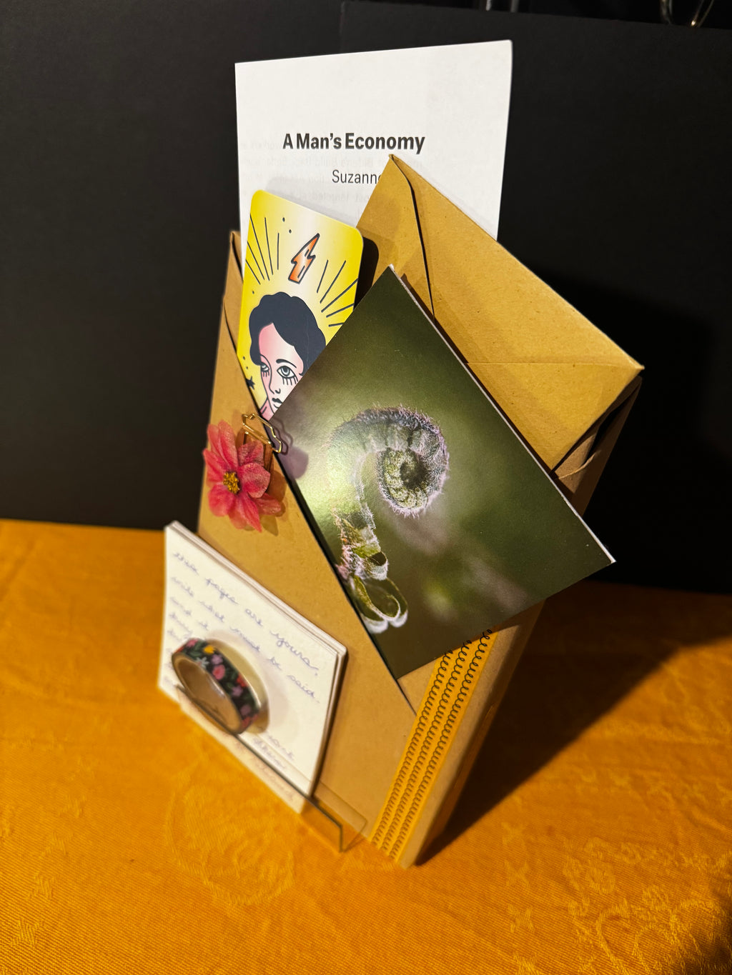 A secret book featuring floral items