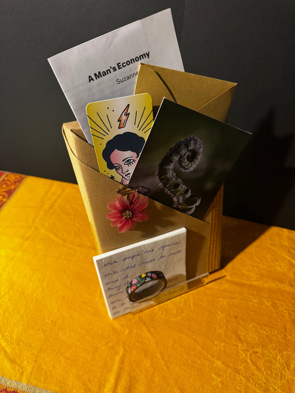 A secret book featuring floral items