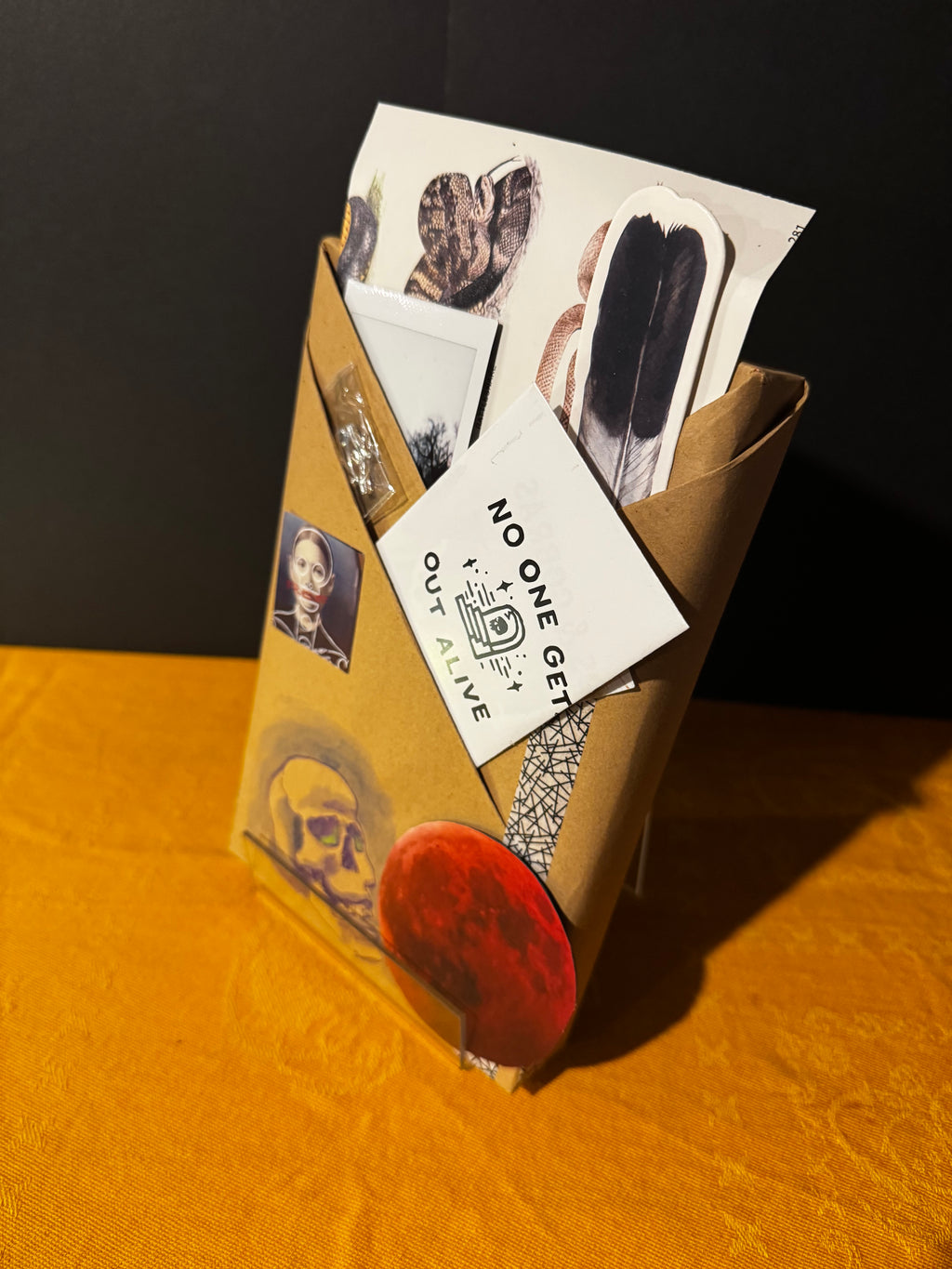 A secret book featuring occult items