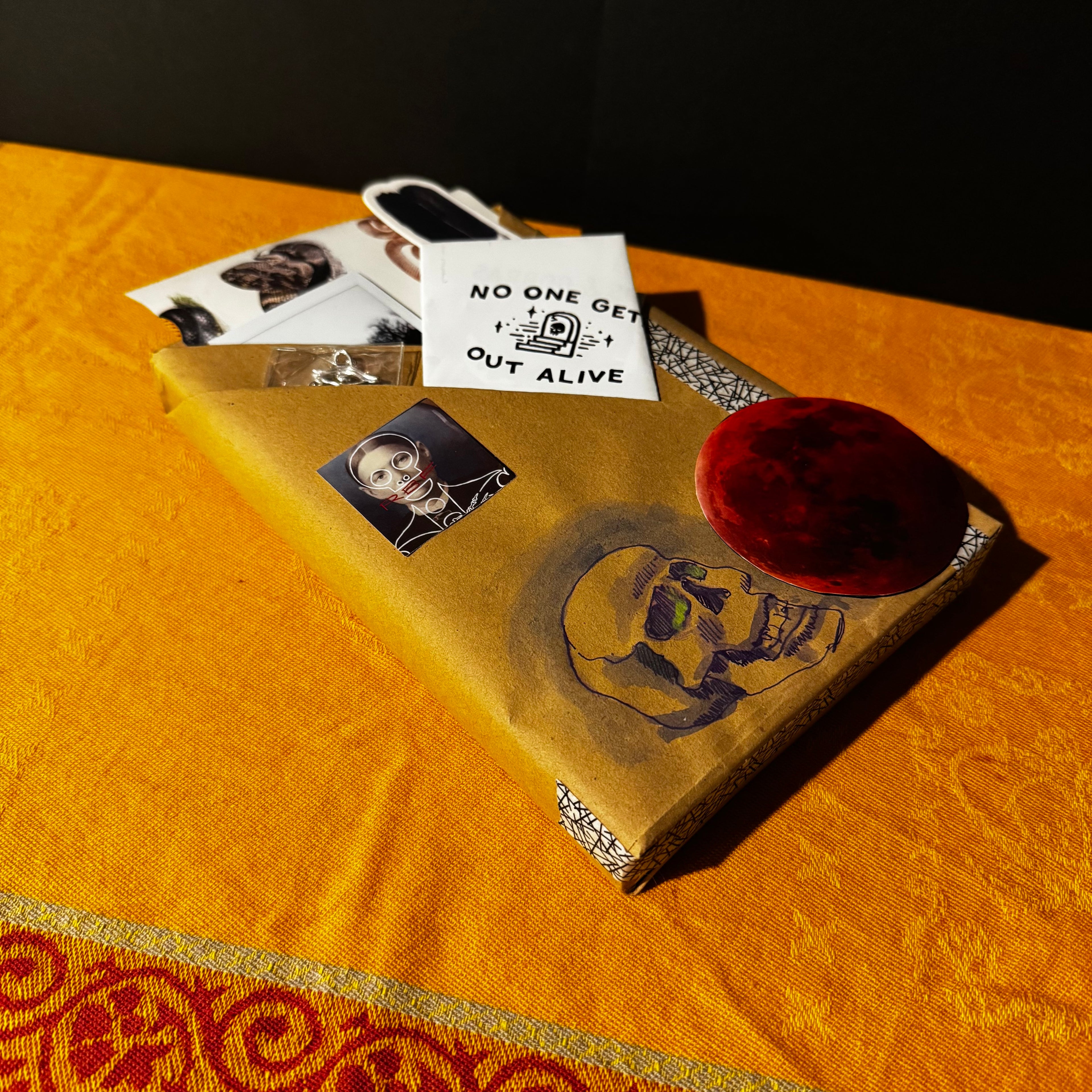 A secret book featuring occult items